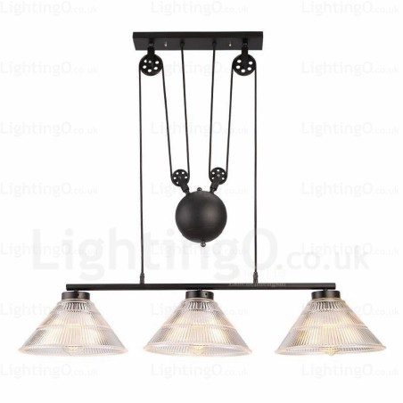Lampada a sospensione moderna contemporanea 2 luci paralume in vetro E27 83 cm
