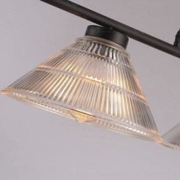 Lampada a sospensione moderna contemporanea 2 luci paralume in vetro E27 83 cm