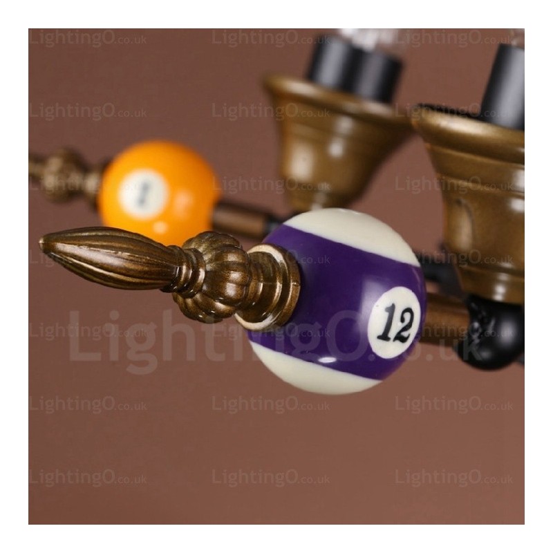 Lampada a sospensione vintage rustica country a 4 luci E27