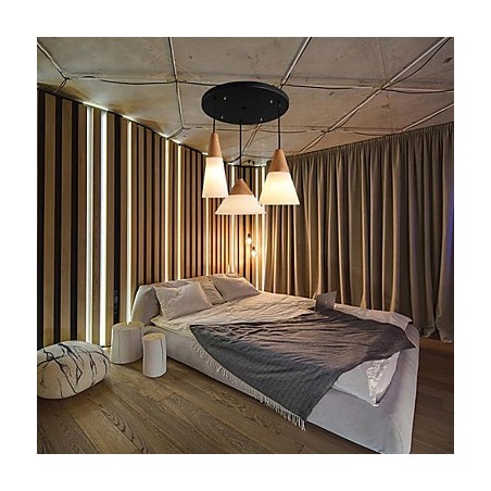 Lampadario a sospensione mini moderno contemporaneo in metallo 3 luci