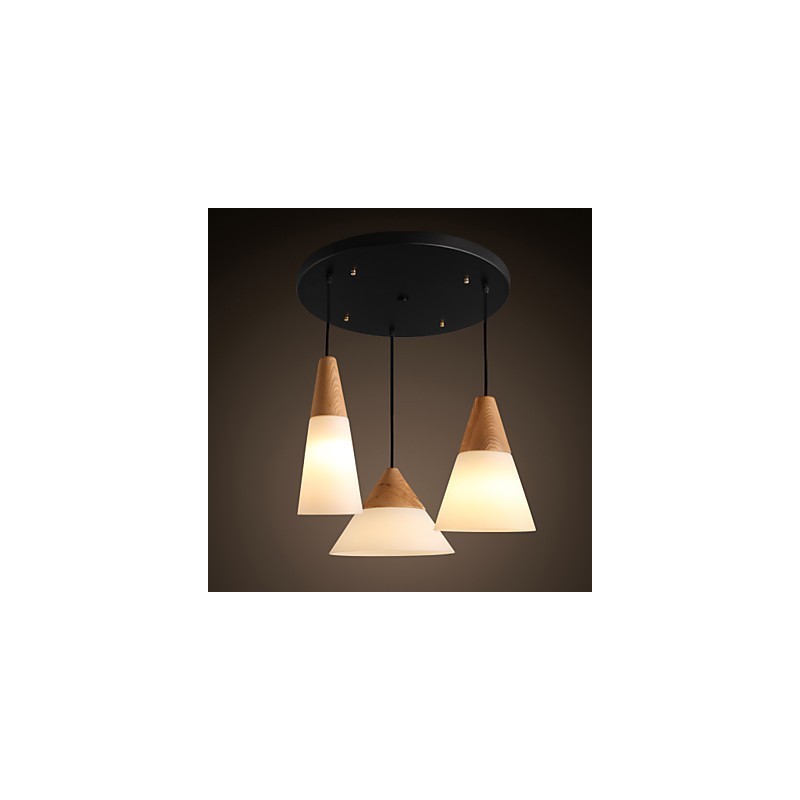 Lampadario a sospensione mini moderno contemporaneo in metallo 3 luci