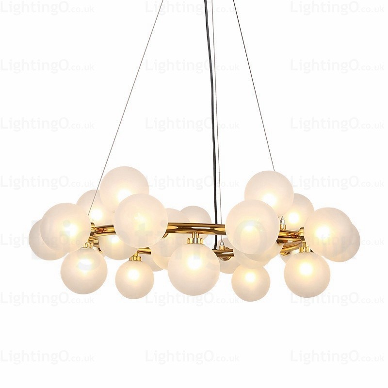 Lampada a sospensione nordica in vetro 25 luci G4 Ø 72 cm H 23 cm