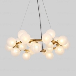 Lampada a sospensione nordica in vetro 25 luci G4 Ø 72 cm H 23 cm