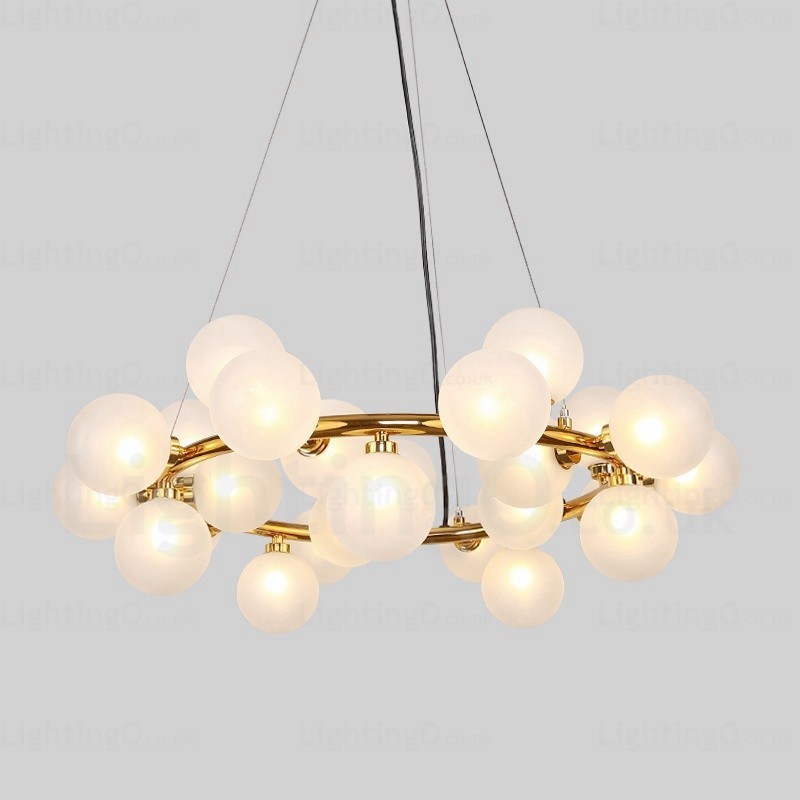 Lampada a sospensione nordica in vetro 25 luci G4 Ø 72 cm H 23 cm