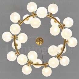 Lampada a sospensione nordica in vetro 25 luci G4 Ø 72 cm H 23 cm