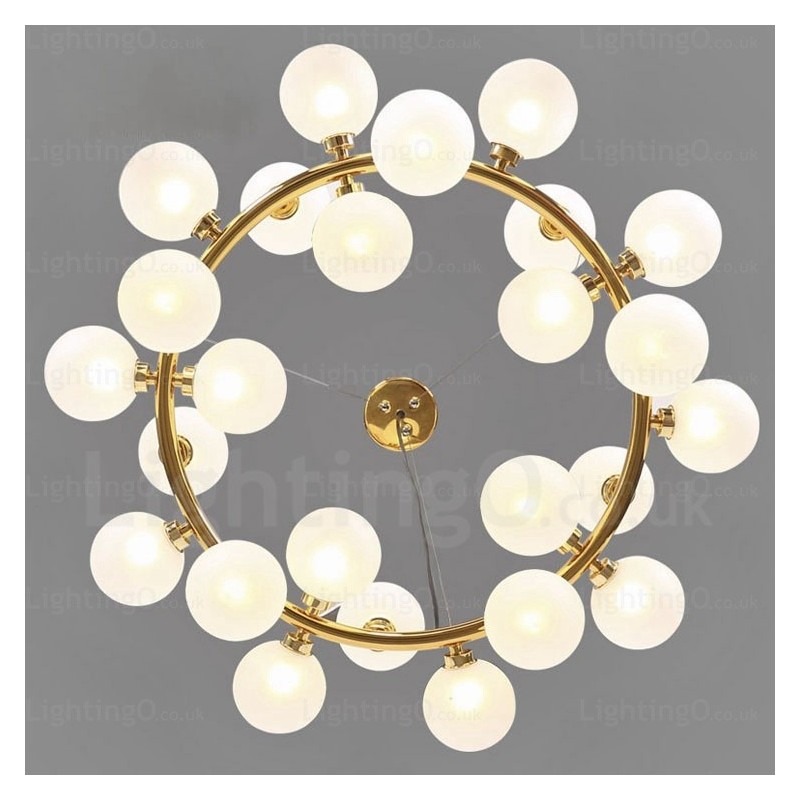 Lampada a sospensione nordica in vetro 25 luci G4 Ø 72 cm H 23 cm