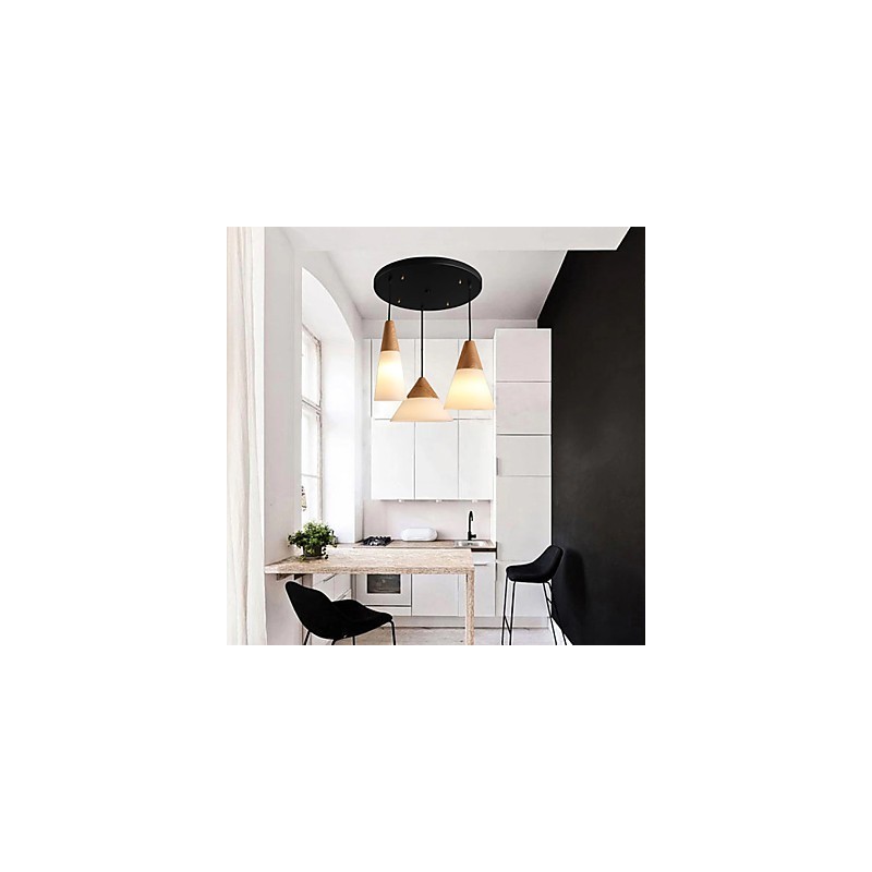 Lampadario a sospensione mini moderno contemporaneo in metallo 3 luci