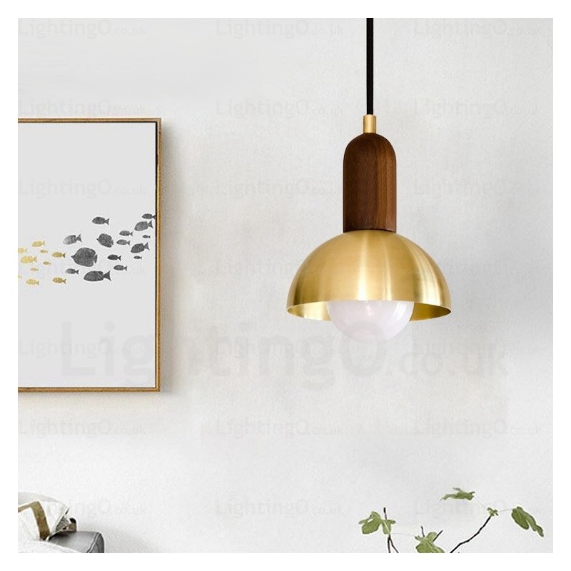 Lampada a sospensione nordica 1 luce E27 Ø 15 cm H 18 cm cavo regolabile 1 m