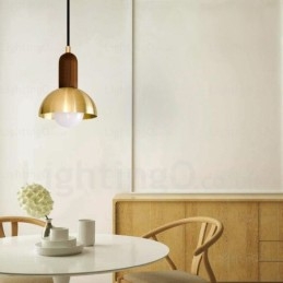 Lampada a sospensione nordica 1 luce E27 Ø 15 cm H 18 cm cavo regolabile 1 m
