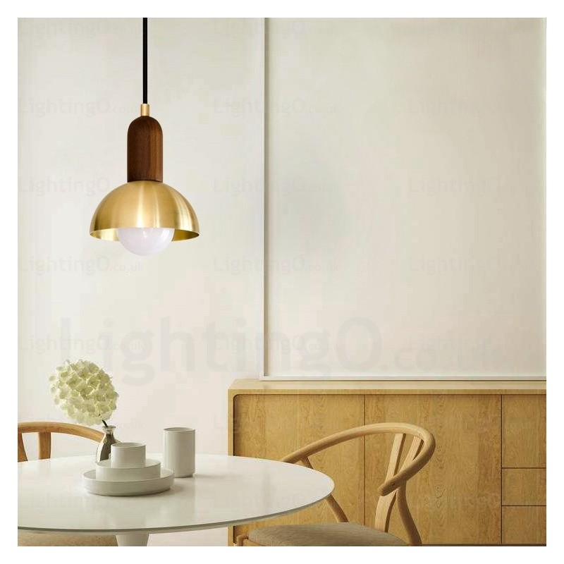 Lampada a sospensione nordica 1 luce E27 Ø 15 cm H 18 cm cavo regolabile 1 m