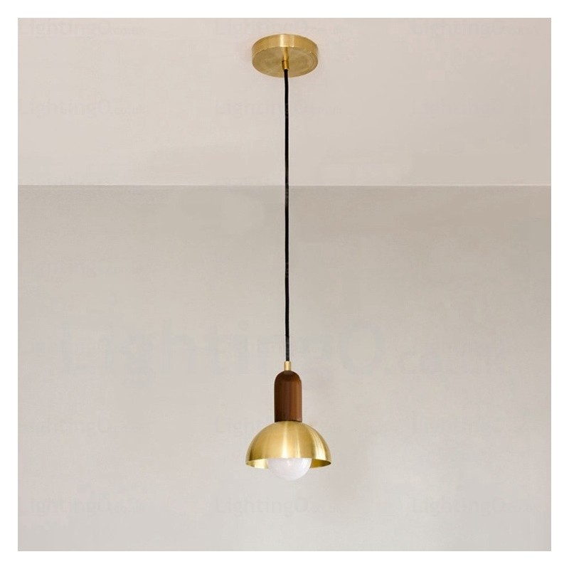 Lampada a sospensione nordica 1 luce E27 Ø 15 cm H 18 cm cavo regolabile 1 m