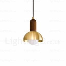 Lampada a sospensione nordica 1 luce E27 Ø 15 cm H 18 cm cavo regolabile 1 m