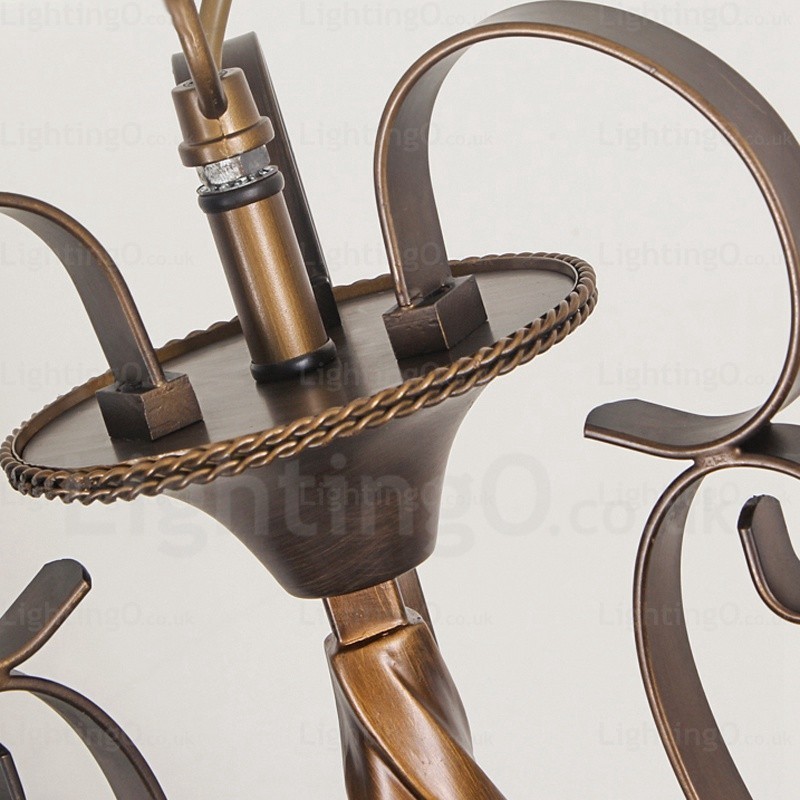 Lampada a sospensione rustica in vetro 1 luce E27 40 cm x 46 cm