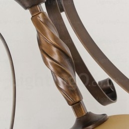 Lampada a sospensione rustica in vetro 1 luce E27 40 cm x 46 cm
