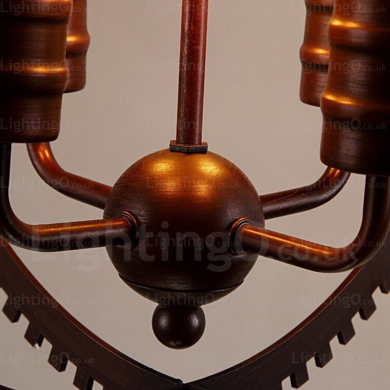 Lampada a sospensione vintage retrò a 4 luci E27, Ø 40 cm, H 40 cm