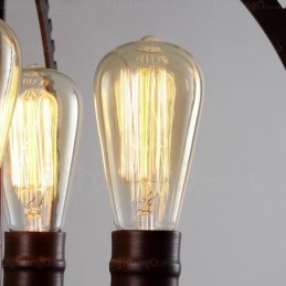 Lampada a sospensione vintage retrò a 4 luci E27, Ø 40 cm, H 40 cm