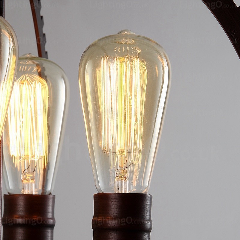 Lampada a sospensione vintage retrò a 4 luci E27, Ø 40 cm, H 40 cm