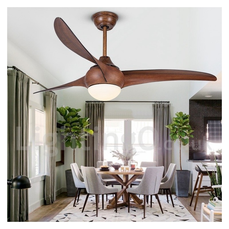 Ventilatore da soffitto rustico Lodge Country 52" con LED e telecomando