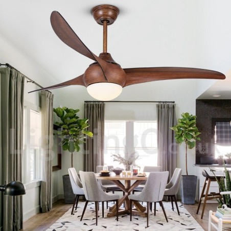 Ventilatore da soffitto rustico Lodge Country 52" con LED e telecomando