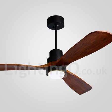 Ventilatore da soffitto moderno nordico 36" 42" 52" con luce LED e telecomando