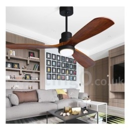 Ventilatore da soffitto moderno nordico 36" 42" 52" con luce LED e telecomando