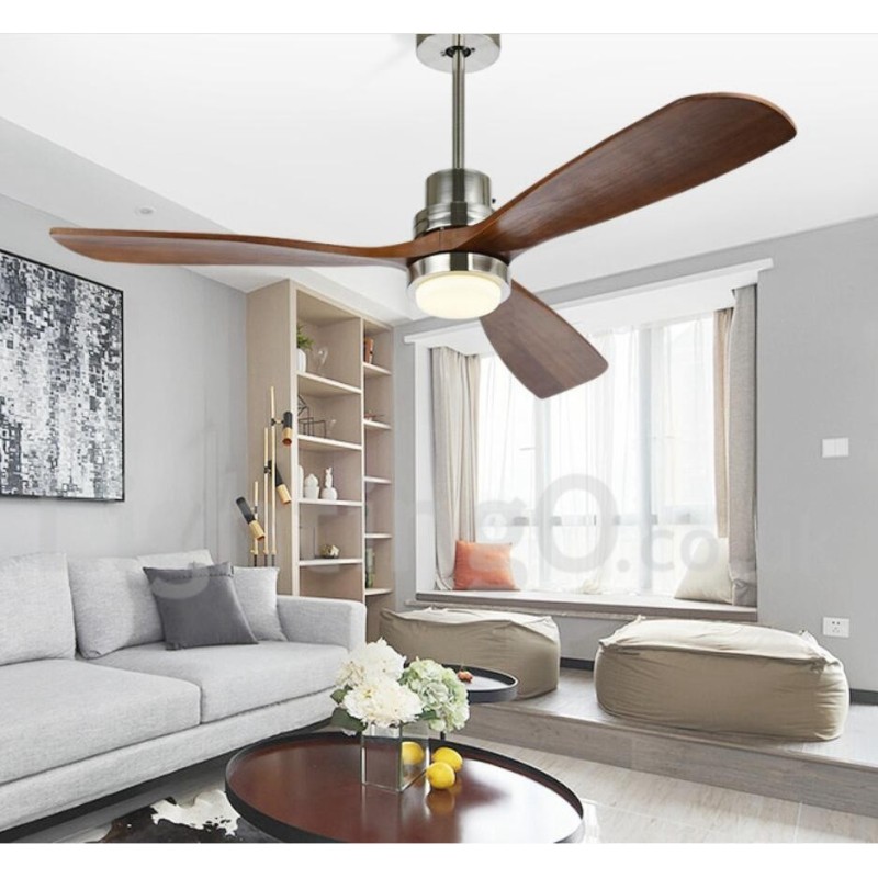Ventilatore da soffitto moderno nordico con LED e telecomando 36" 42" 52"