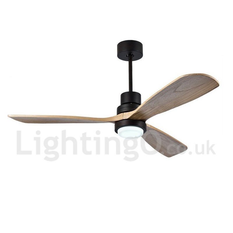 Ventilatore da soffitto moderno nordico con luce LED dimmerabile e telecomando 42" 52"