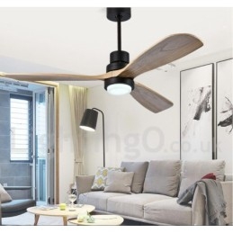 Ventilatore da soffitto moderno nordico con luce LED dimmerabile e telecomando 42" 52"