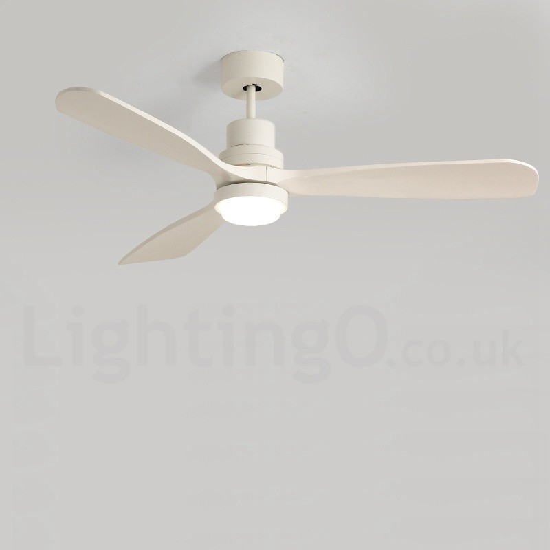 Ventilatore da soffitto moderno nordico con LED e telecomando 36" 42" 52"