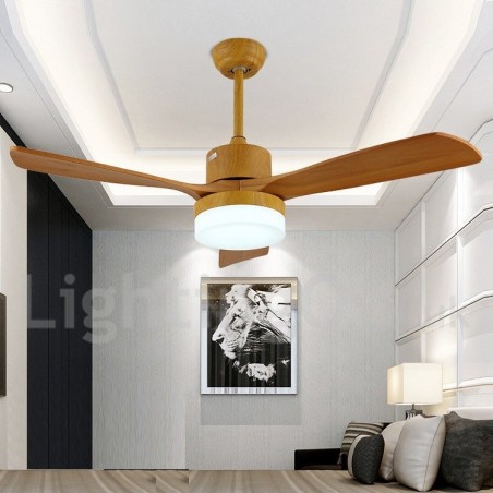 Ventilatore da soffitto country nordico 42" 48" con luce LED e telecomando