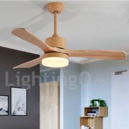 Ventilatore da soffitto country nordico 42" 48" con luce LED e telecomando