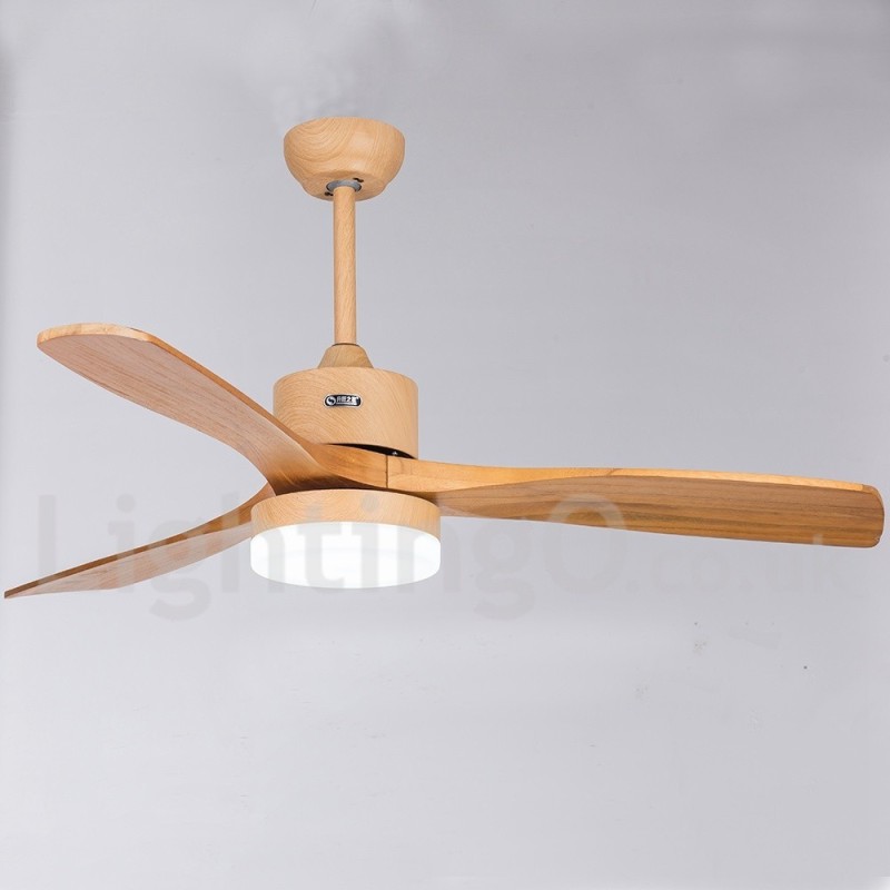 Ventilatore da soffitto country nordico 42" 48" con luce LED e telecomando
