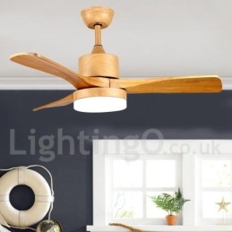Ventilatore da soffitto country nordico 42" 48" con luce LED e telecomando