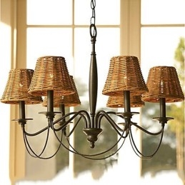 Lampadario rustico stile lodge galvanizzato 1 livello