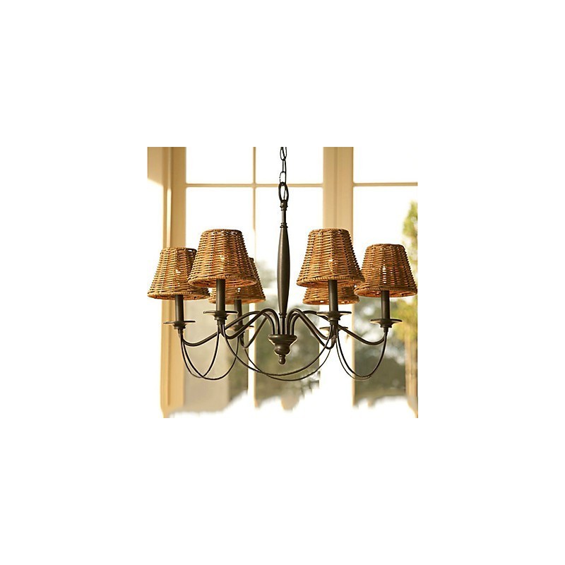 Lampadario rustico stile lodge galvanizzato 1 livello