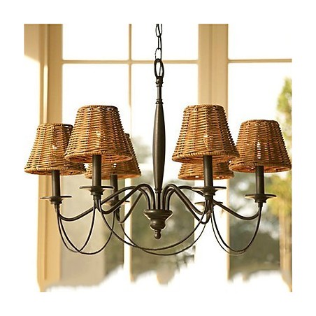 Lampadario rustico stile lodge galvanizzato 1 livello