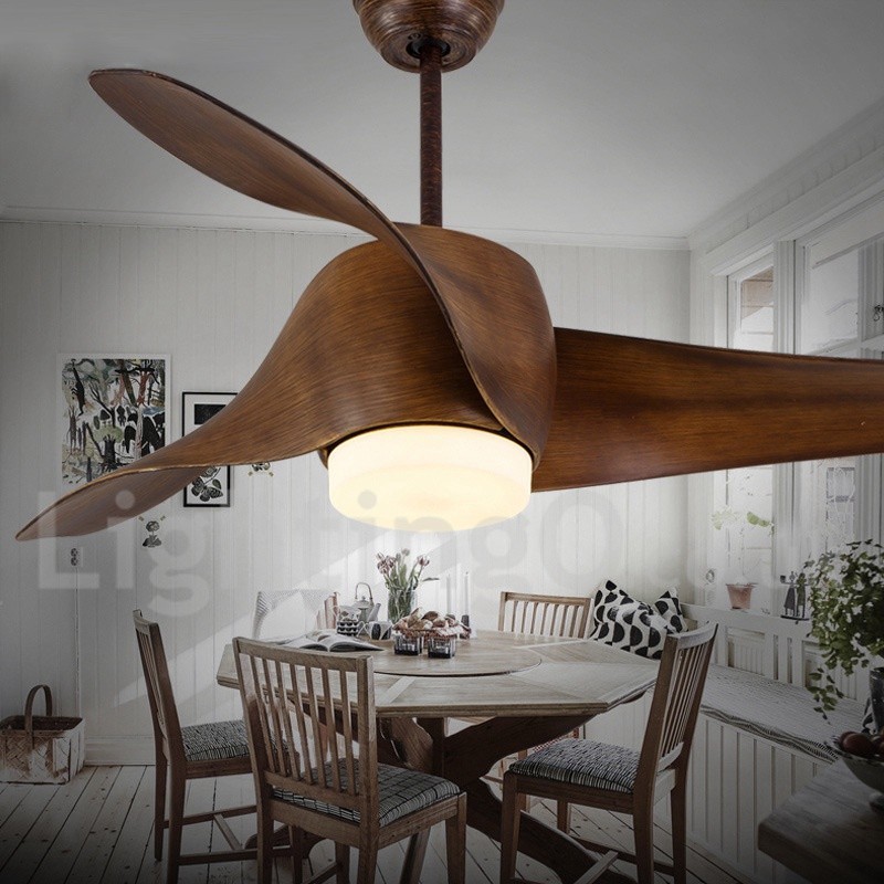 Ventilatore da soffitto moderno stile europeo 52 pollici con telecomando e luce LED