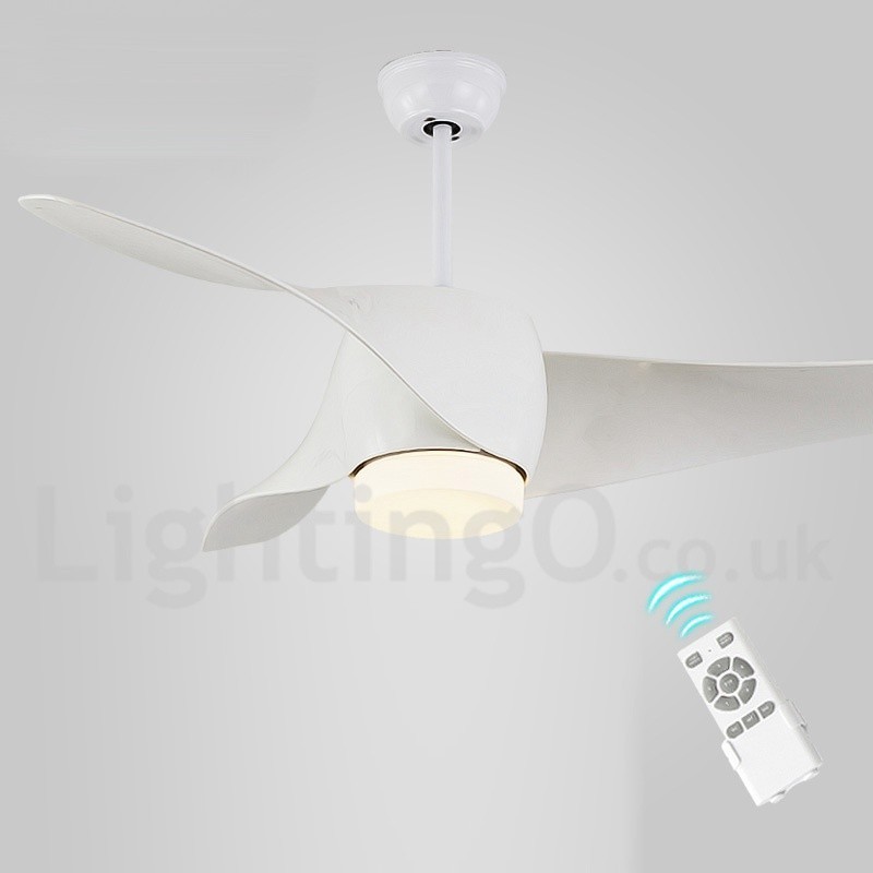 Ventilatore da soffitto moderno stile europeo 52 pollici con telecomando e luce LED