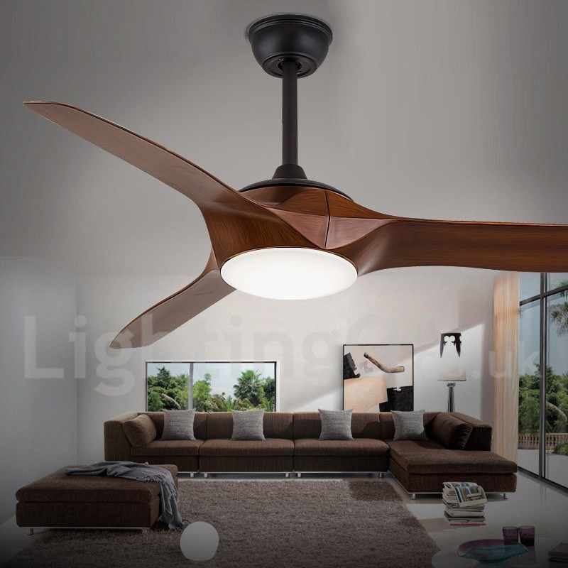 Ventilatore da soffitto moderno stile europeo 52 pollici con luce LED e telecomando