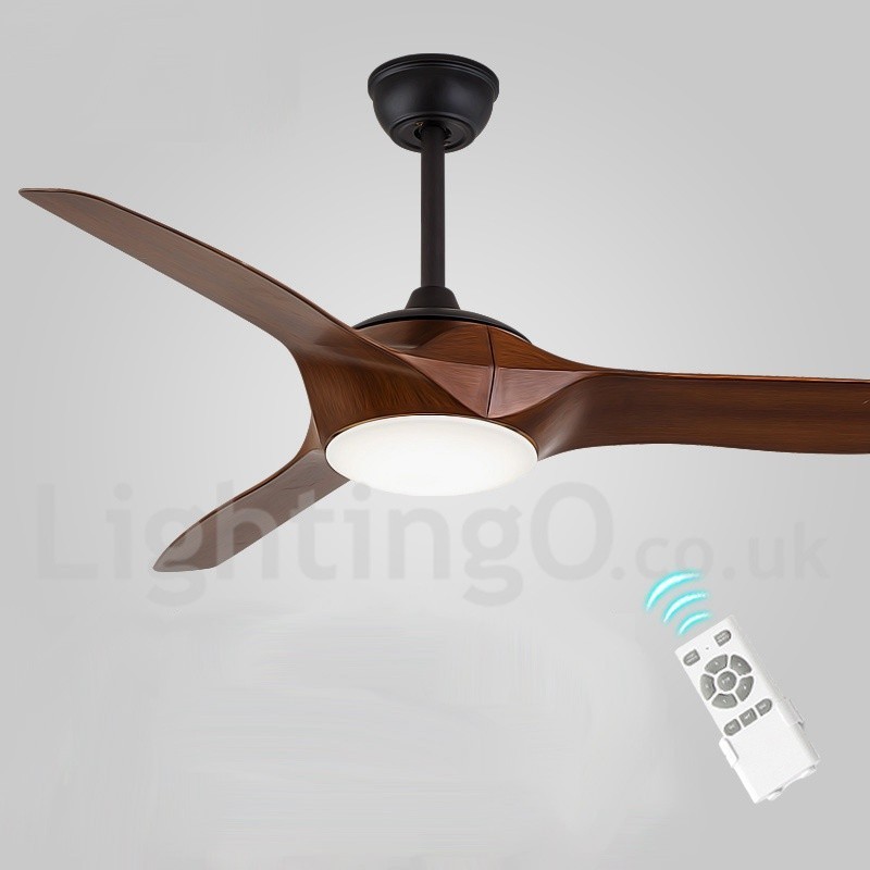 Ventilatore da soffitto moderno stile europeo 52 pollici con luce LED e telecomando