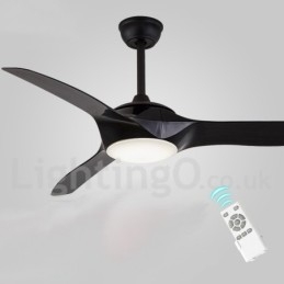Ventilatore da soffitto moderno stile europeo 52 pollici con luce LED e telecomando
