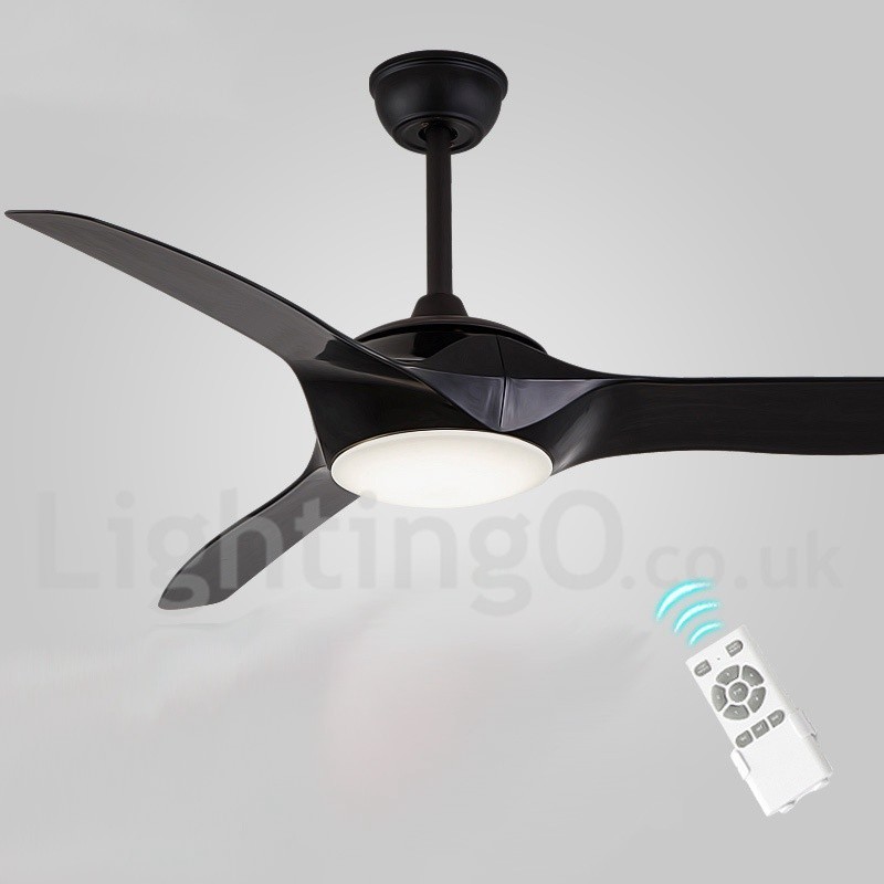 Ventilatore da soffitto moderno stile europeo 52 pollici con luce LED e telecomando