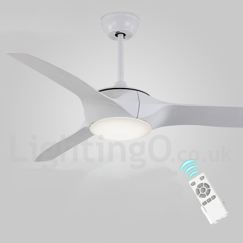 Ventilatore da soffitto moderno stile europeo 52 pollici con luce LED e telecomando