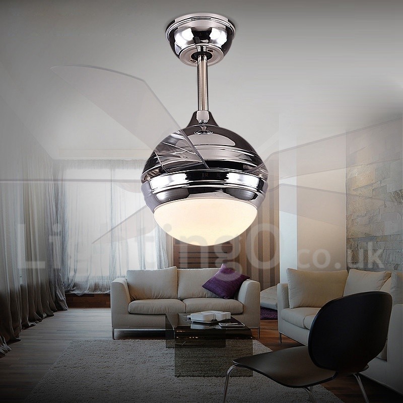 Ventilatore da soffitto moderno europeo da 52 pollici con telecomando e luce LED