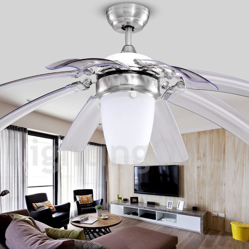 Ventilatore da soffitto moderno contemporaneo 42" con telecomando e LED