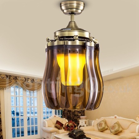 Ventilatore da soffitto moderno contemporaneo 42" con luce LED e telecomando