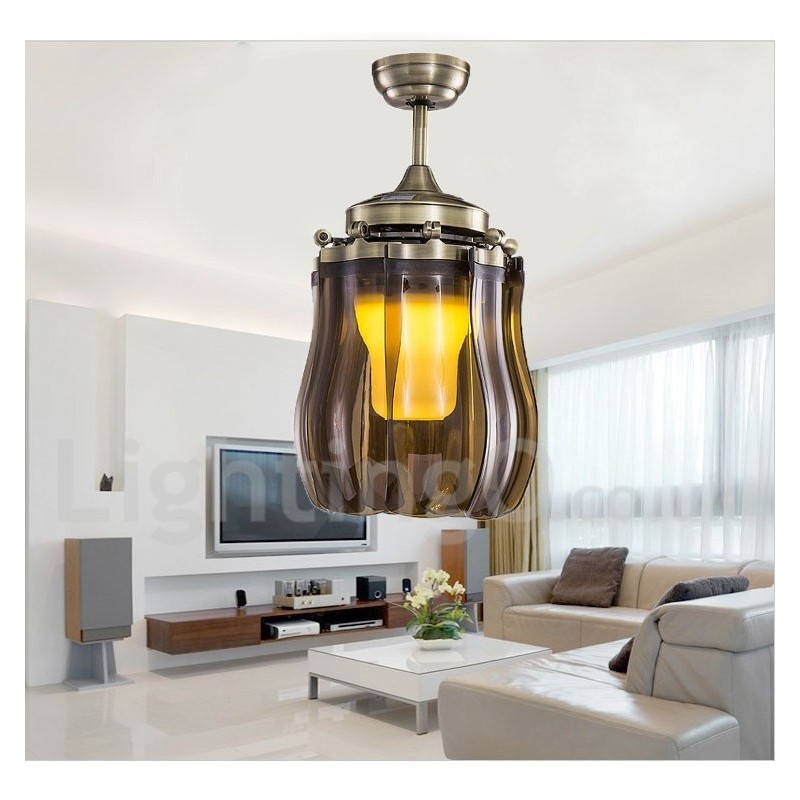 Ventilatore da soffitto moderno contemporaneo 42" con luce LED e telecomando