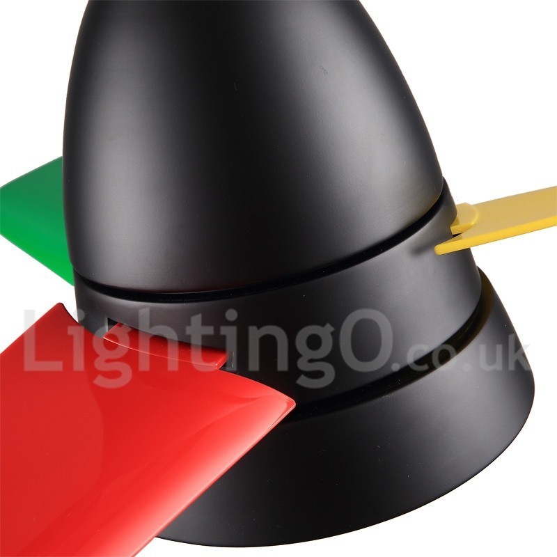 Ventilatore da soffitto moderno contemporaneo 26" con LED, telecomando, 3 velocità