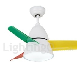Ventilatore da soffitto moderno contemporaneo 26" con LED, telecomando, 3 velocità