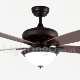 Ventilatore da soffitto vintage rustico retrò 52 pollici